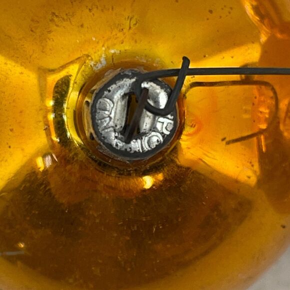 Lot Of 8 Poland Mercury Glass Christmas Ornaments 5 Pink 3 Yellow Balls - Picture 4 of 6